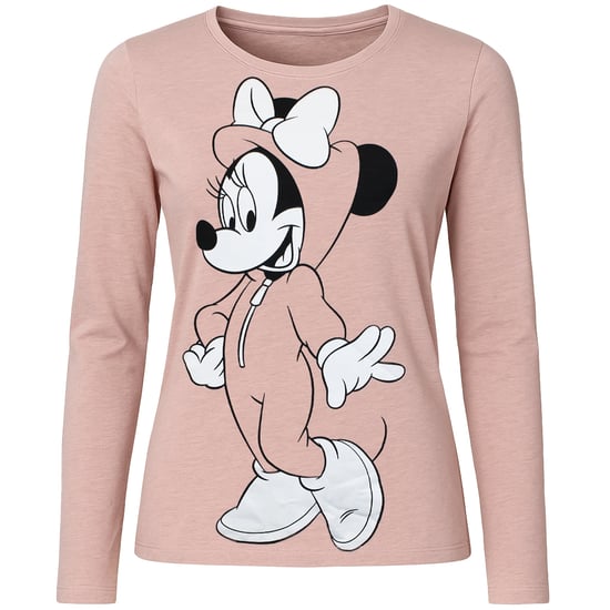 Disney Minnie Onesie Womens Pink/Black Pyjama Set - Image 2
