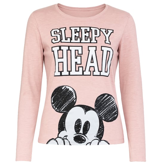 Disney Mickey Nap Womens Pink/Grey Pyjama Set - Image 2