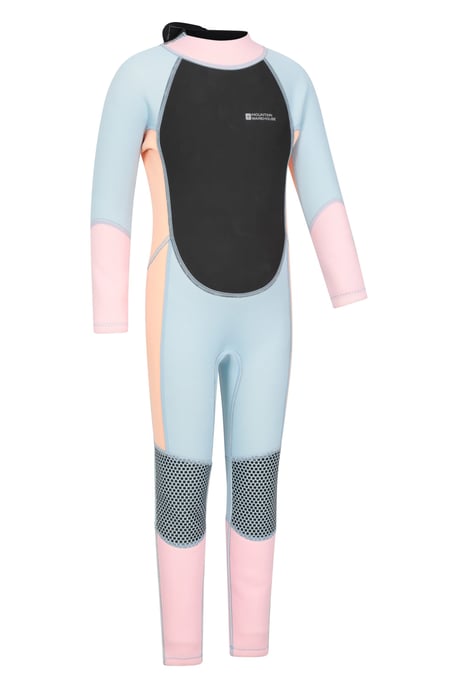 Kids Full Wetsuit Neoprene Fabric Sun Protection Surf Diving Swimwear Peach - Image 3