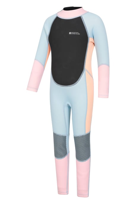 Kids Full Wetsuit Neoprene Fabric Sun Protection Surf Diving Swimwear Peach - Image 5
