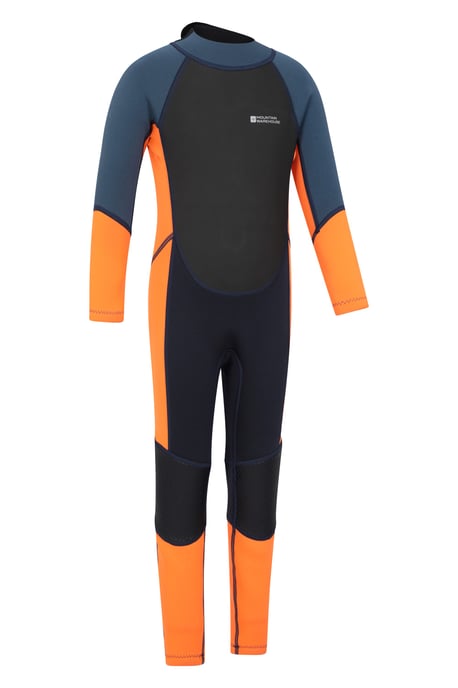 Kids Full Wetsuit Neoprene Fabric Sun Protection Surf Diving Swimwear Orange - Image 3