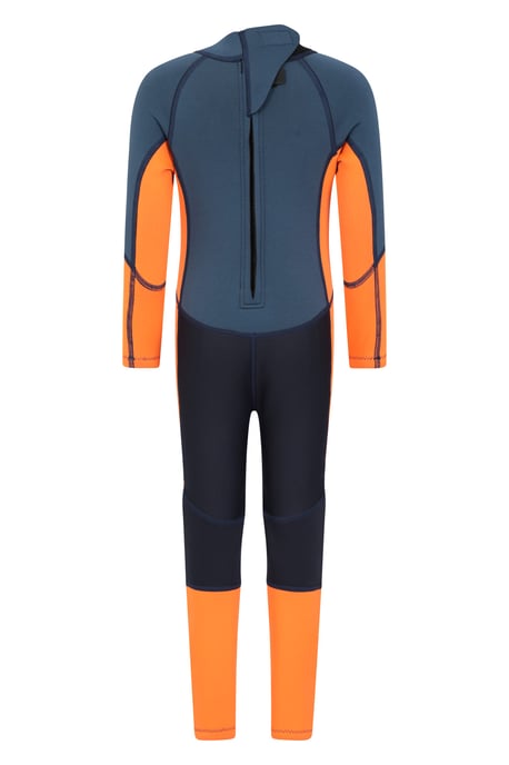 Kids Full Wetsuit Neoprene Fabric Sun Protection Surf Diving Swimwear Orange - Image 4