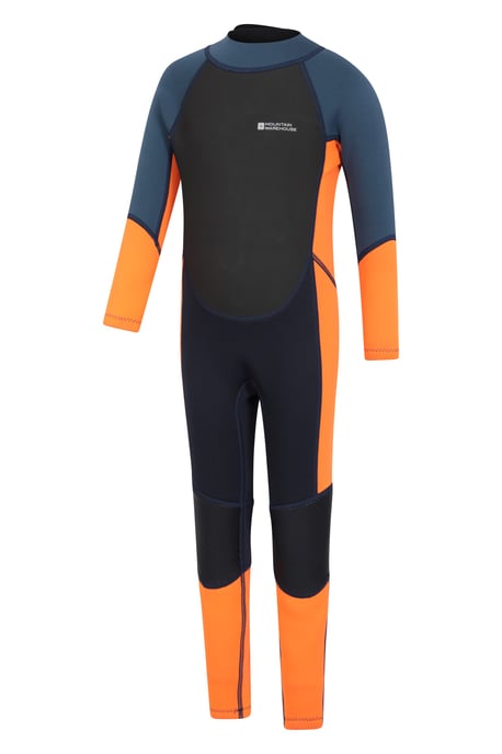 Kids Full Wetsuit Neoprene Fabric Sun Protection Surf Diving Swimwear Orange - Image 5