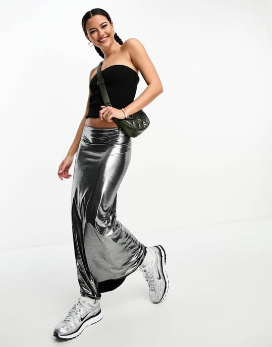 Weekday – Tania – Svart, ribbad tubtopp - Image 2
