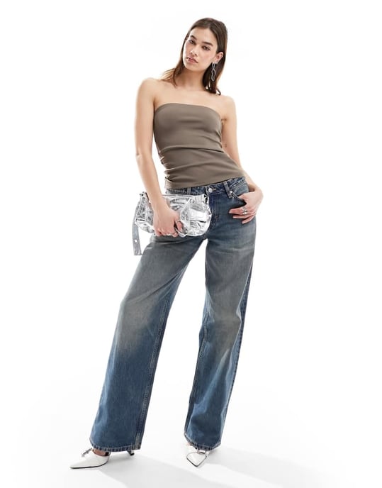 Weekday – Act – Brun bandeau-topp i scuba-modell - Image 4
