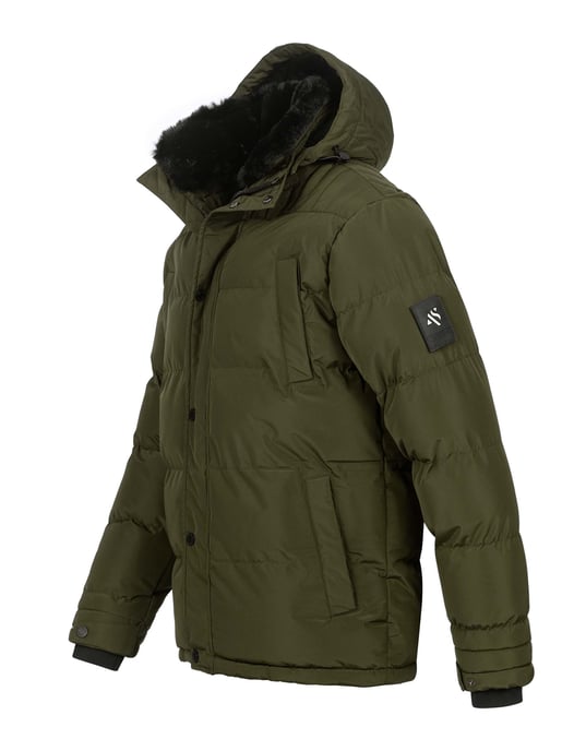 Alessandro Salvarini heren winterjas AS-326 met teddyvoering en afneembare capuchon - Image 3