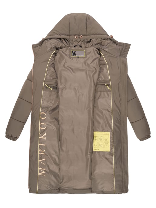 Marikoo lange dames gewatteerde winterjas met capuchon – Nomadiaa - Image 5