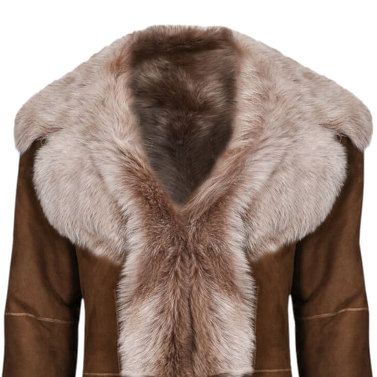 Dames Beaver Tan Toscana Schapen Suède Trenchcoat - Celeste - Image 6