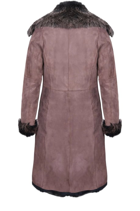 Dames trenchcoat van bruingoud Toscaanse schapensuède - Celeste - Image 5
