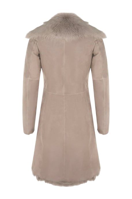 Dames lichtgrijze Toscaanse schapensuède trenchcoat - Celeste - Image 5