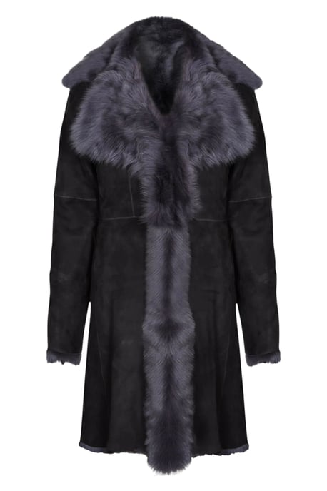 Grijze Toscaanse schapensuède leren trenchcoat voor dames - Celeste - Image 2