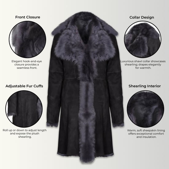 Grijze Toscaanse schapensuède leren trenchcoat voor dames - Celeste - Image 3