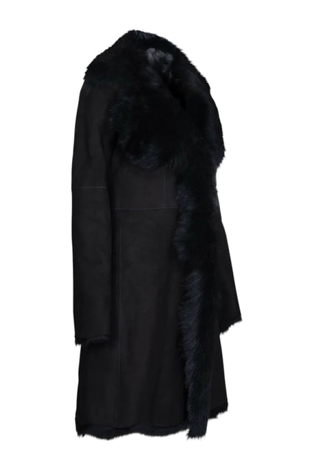Zwarte Toscaanse schapensuède leren trenchcoat voor dames - Celeste - Image 4
