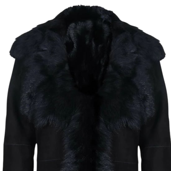 Zwarte Toscaanse schapensuède leren trenchcoat voor dames - Celeste - Image 6