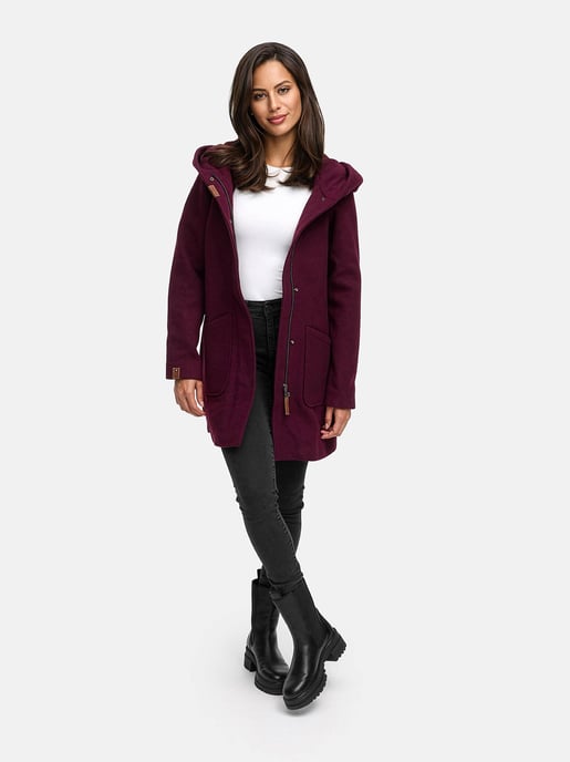 Marikoo dames wintermantel met capuchon en getailleerd model - Image 2