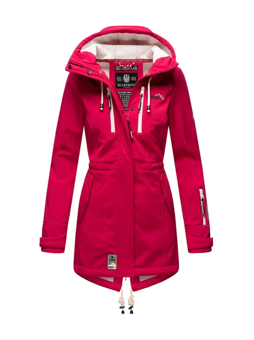 Marikoo long women’s quilted jacket Abendsternchen with detachable hood - Image 1