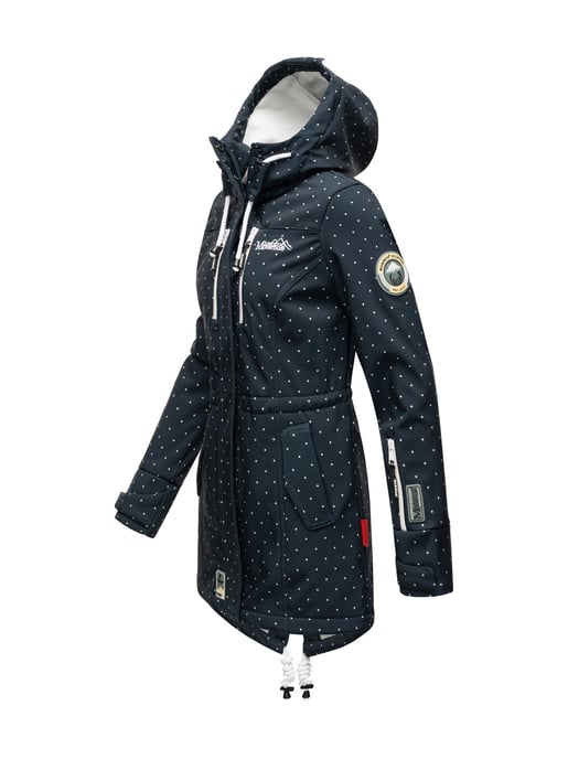 Marikoo long women’s quilted jacket Abendsternchen with detachable hood - Image 3
