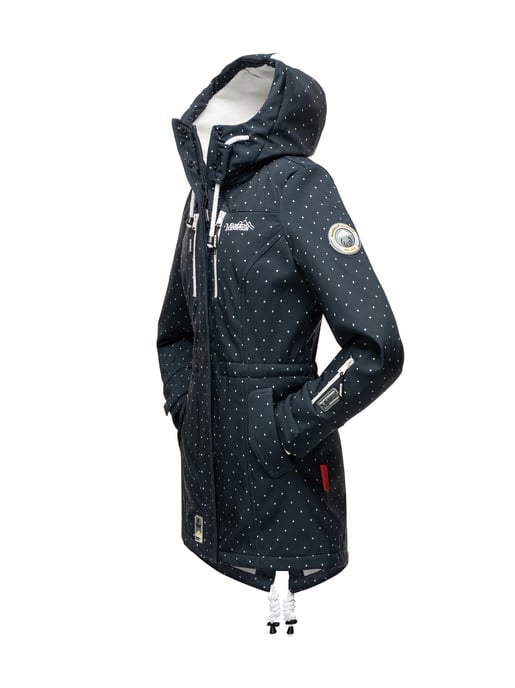 Marikoo long women’s quilted jacket Abendsternchen with detachable hood - Image 4
