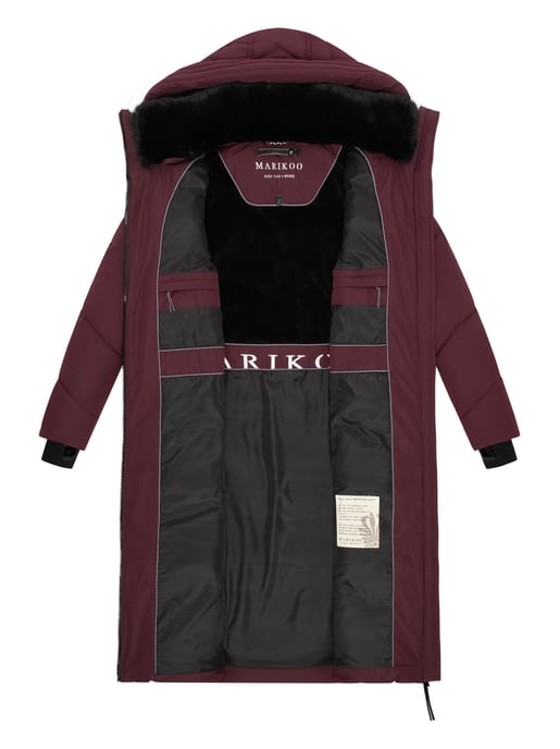 Marikoo Nadaree dames winterjas – lang, warm & met capuchon - Image 5