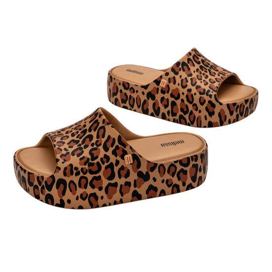 Free Print Platform Sliders in Beige / Brown / Black - Image 3