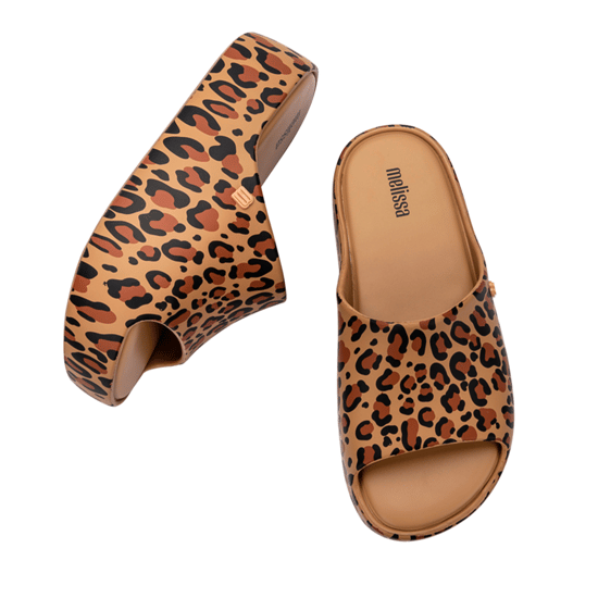 Free Print Platform Sliders in Beige / Brown / Black - Image 5