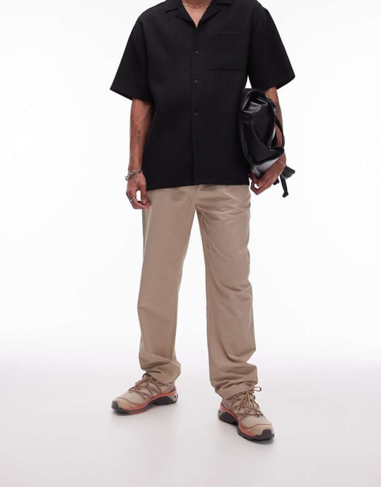 Topman – Avsmalnande byxor i sten - Image 1