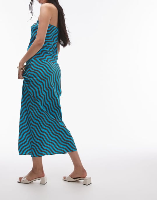 Topshop – Röd randig maxikjol med wiggle-mönster, del av set - Image 3