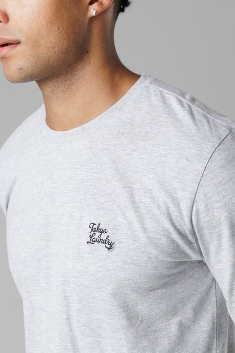 Mid Grey Cotton Crew Neck Pyjama Set - Image 3