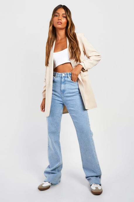 Ruched Sleeve Tailored Blazer - Image 3