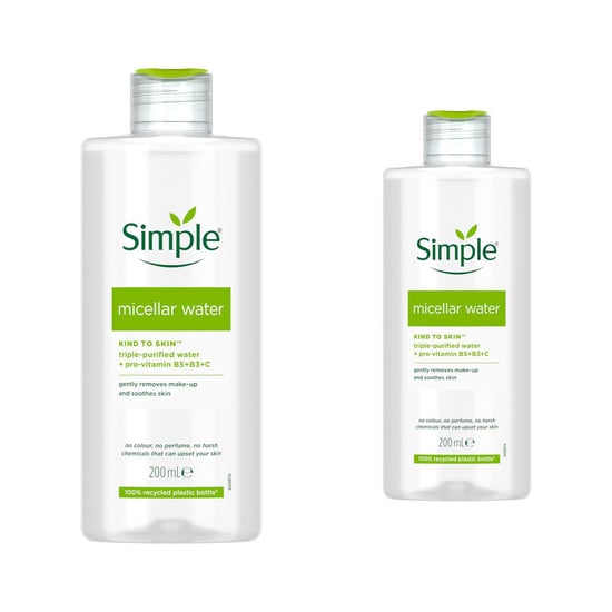 Simple 2x Sensitive Skin Experts Kind to Skin Micellar Cleansing Water,200ml - Image 1