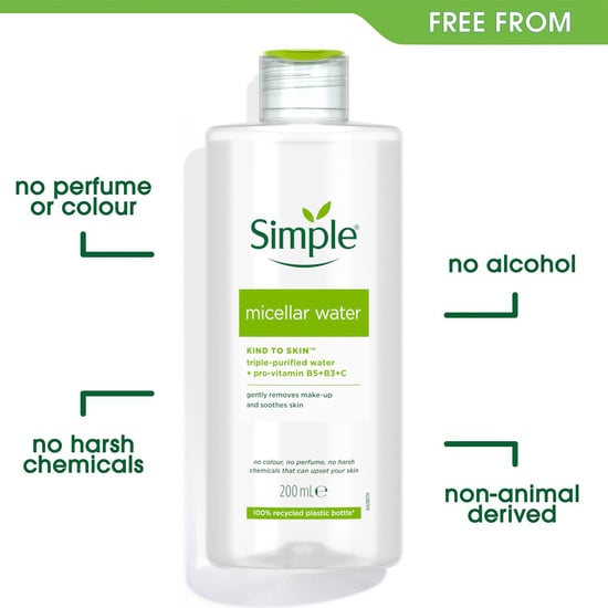 Simple 2x Sensitive Skin Experts Kind to Skin Micellar Cleansing Water,200ml - Image 3