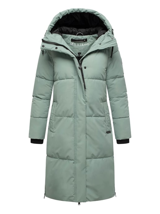 Marikoo women’s quilted coat Michikoo with hood & magnetic pockets - Image 1