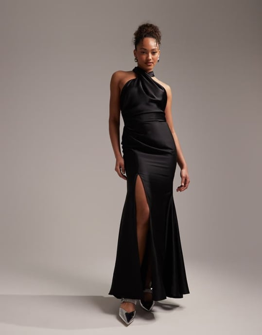 asos black tie dresses ASOS Design - Ruffle Maxi Dress - Women - Polyester - 0 US