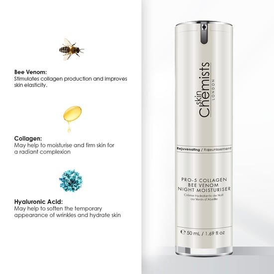 skinChemists Pro-5 Collagen Bee Venom Night Moisturiser 50ml x 2 Duo Set - Image 3