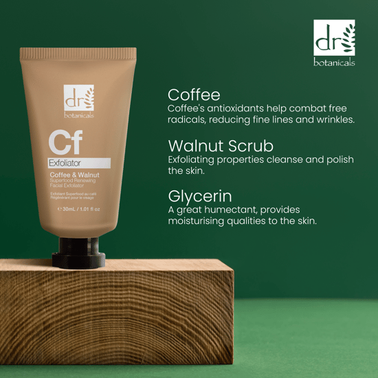 Dr Botanicals Koffie Superfood Vernieuwende Gezichts Exfoliant 30ml - Image 5