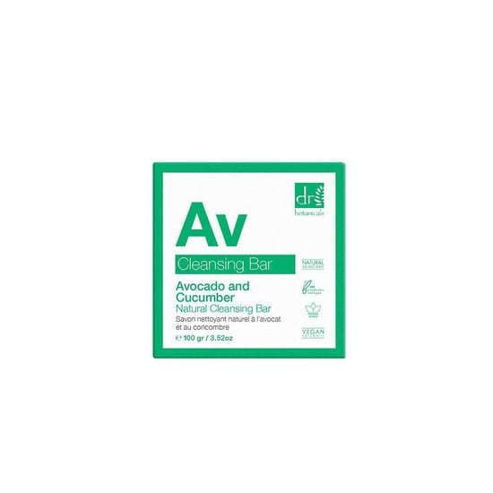 Dr Botanicals Avocado & Cucumber Natural Cleansing Bar 100g - Image 2
