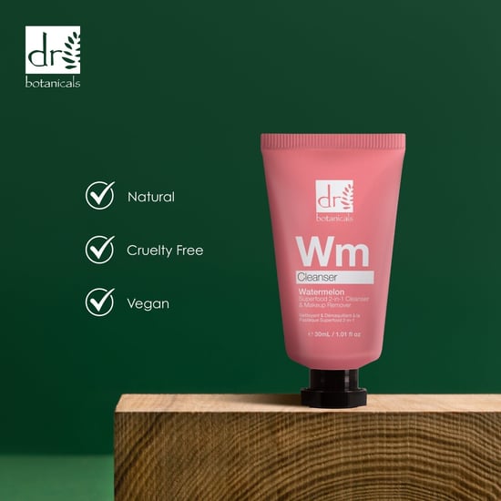 Dr Botanicals Watermelon Superfood 2-In-1 Cleanser & Makeup Remover 30ml x 2 Duo Set - Image 4