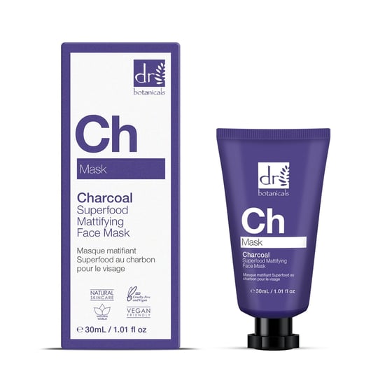 Dr Botanicals Advanced Charcoal Superfood Mattifying Face Mask 30ml - Image 2