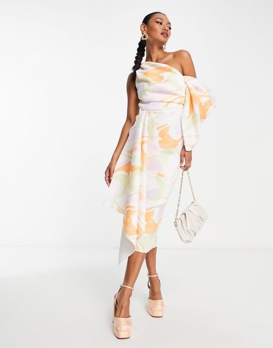 ASOS DESIGN – Midiklänning med volangdetalj och rutigt mönster - Image 2