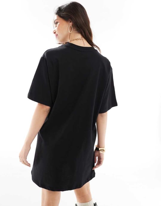 ASOS DESIGN oversized mini t-shirt dress in black - Image 2