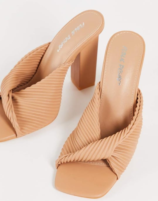 Public Desire – Wide Fit Beachbabe – Neonrosa plattformsandaler med bred passform - Image 4