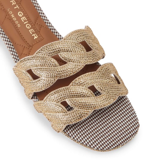 Kurt Geiger London Crystal Chain Flat Sdl Sandals - Image 4