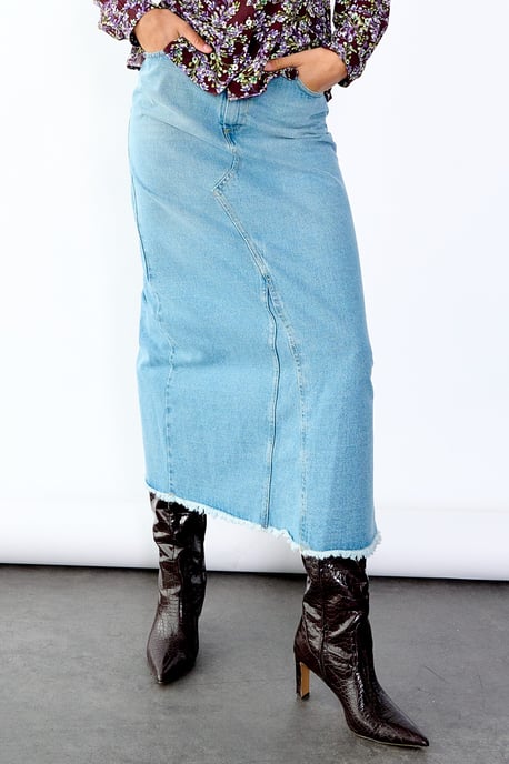 Rory Denim Skirt in Light Blue - Image 3
