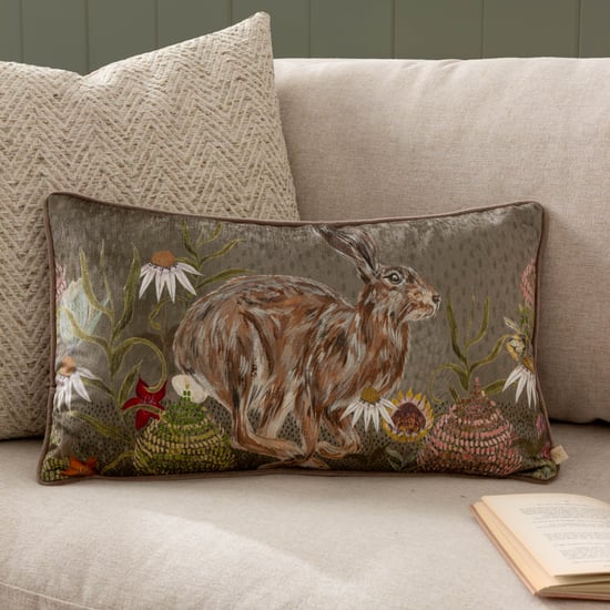 Wylder Meadow Bloom Haze Printed Chenille Feather Filled Cushion - Image 1