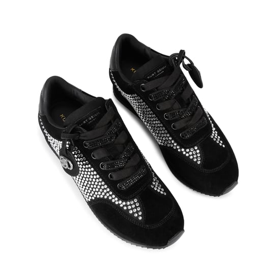 Kurt Geiger London Suede Fabric Chelsea Crystal Tag Sneakers - Image 2