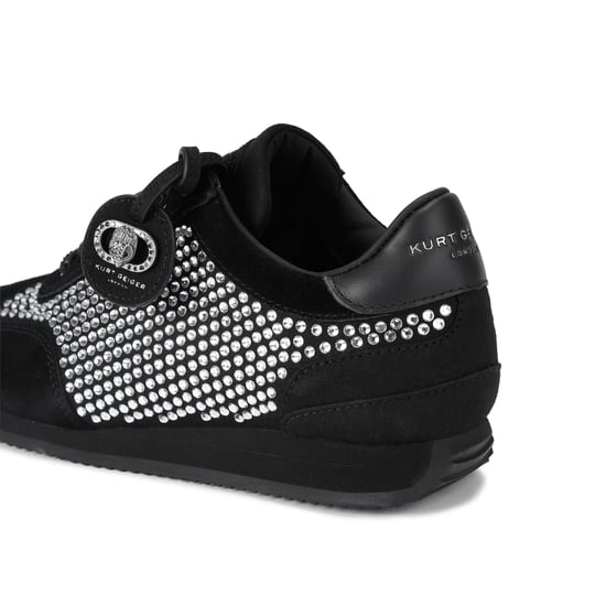 Kurt Geiger London Suede Fabric Chelsea Crystal Tag Sneakers - Image 3