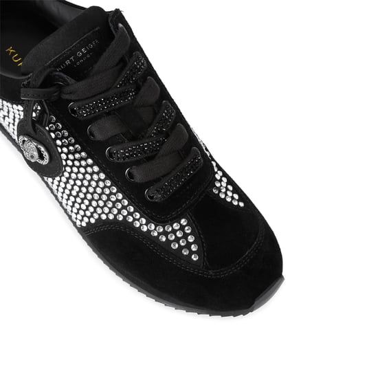 Kurt Geiger London Suede Fabric Chelsea Crystal Tag Sneakers - Image 4