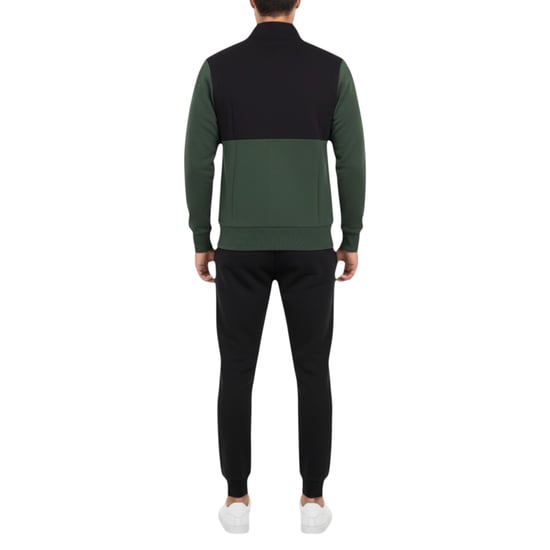 Lotto Triple V Men's Tracksuit 216887 8HK Green-Black - Image 2