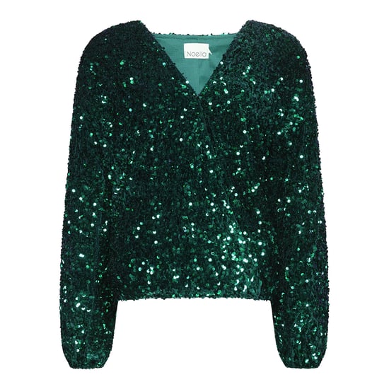 Teagan wikkelblouse in groen - Image 1