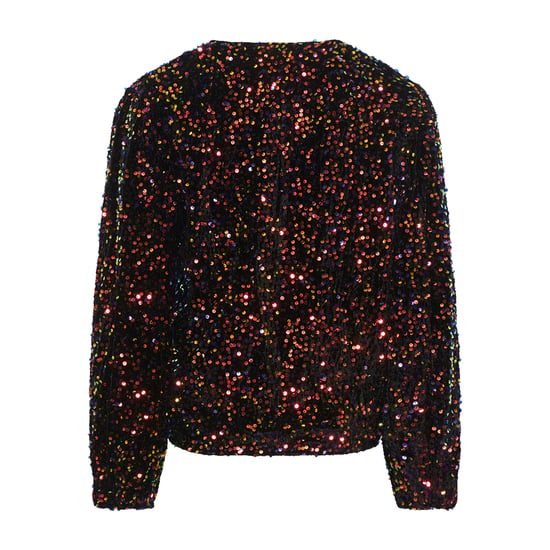 Teagan wikkelblouse in zwart - Image 2